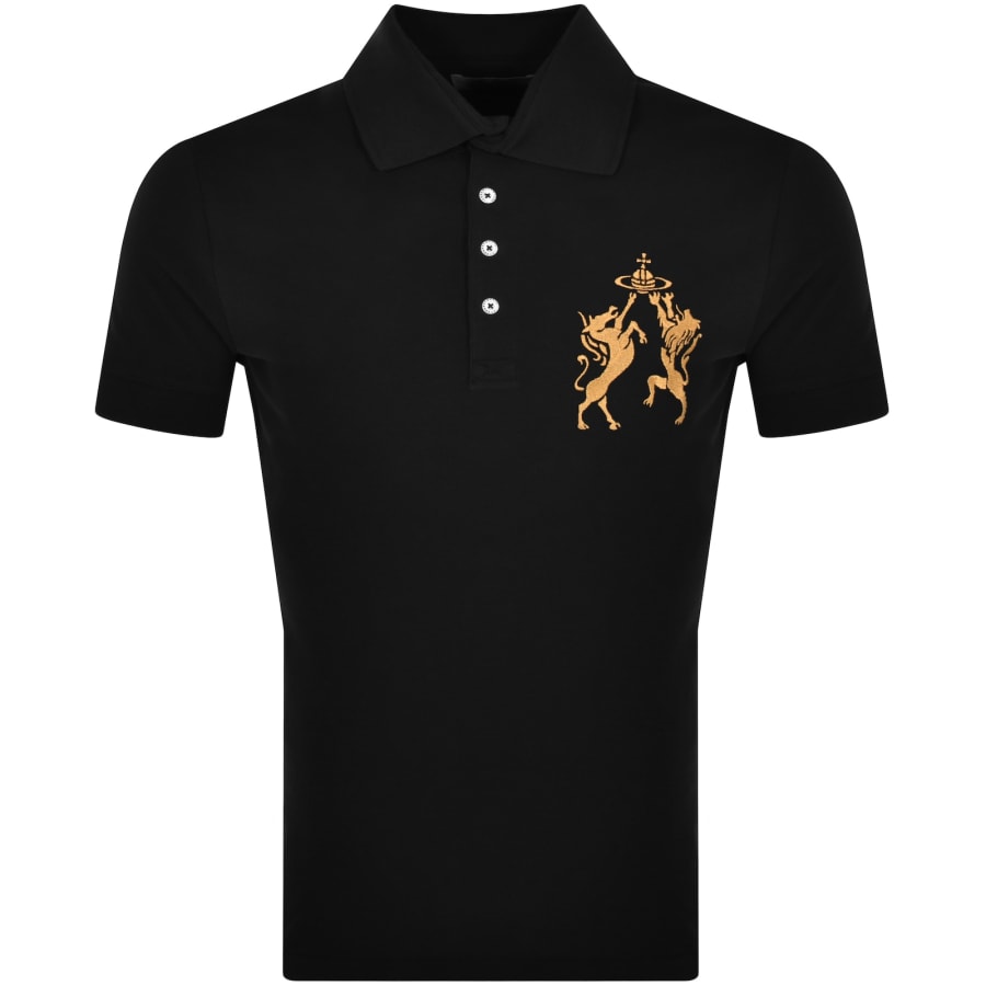 Vivienne Westwood Logo Polo T Shirt Black